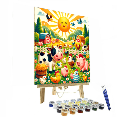 Colorful Farm Animals Paint By Numbers Kits