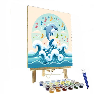 Musical Dolphins Number Painting