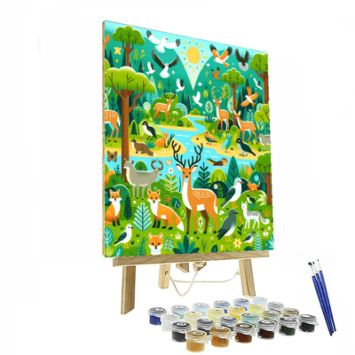 Vibrant Wildlife Exploration Paint By Number