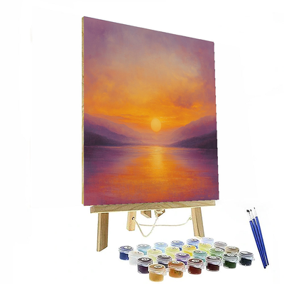 J.M.W. Turner Inspired Ethereal Sunset  Paint By Numbers Art