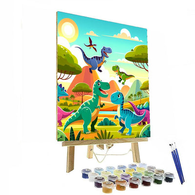 Dinosaur Safari Expedition DIY Paint By Numbers