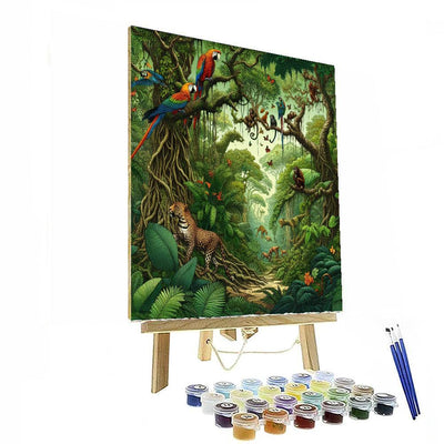 Tropical Jungle Fantasy Paint By Color