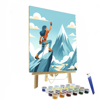 Mountain Climber's View DIY Paint By Numbers