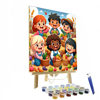 Cheerful Harvest Festival Painting By Numbers Kit