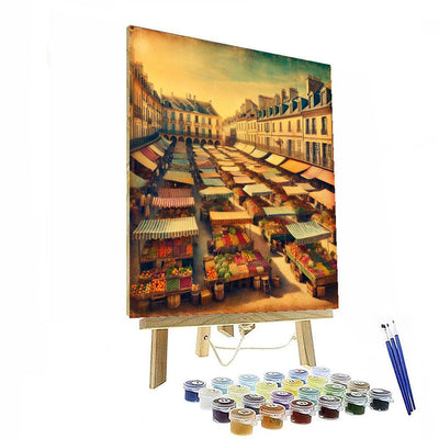 Vintage Market Square Paint By Numbers Art