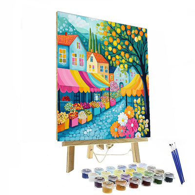 Marc Chagall Inspired Whimsical Market Day  Paint By Color