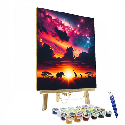 Safari Sunset Adventures Painting By Numbers Kit