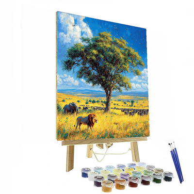 Masai Mara National Reserve - Kenya Painting By Numbers Kit