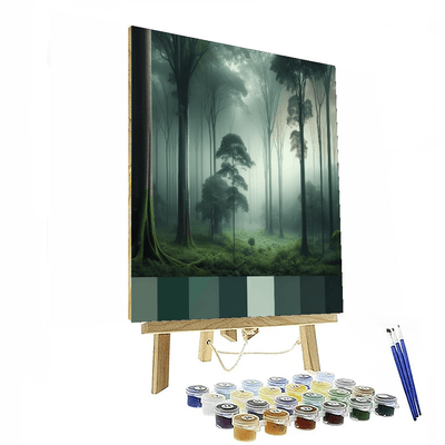 Mystical Foggy Forest Paint By Numbers