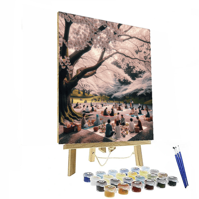 Hanami Festival - Tokyo Paint By Numbers Art