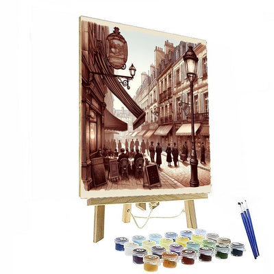 Vintage European Street Painting By Numbers Kit