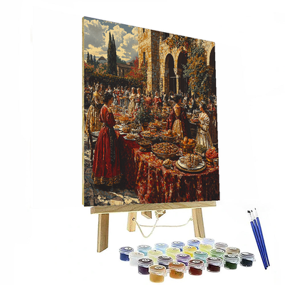 Vermeer Inspired Renaissance Feast Celebration Paint By Numbers Kits