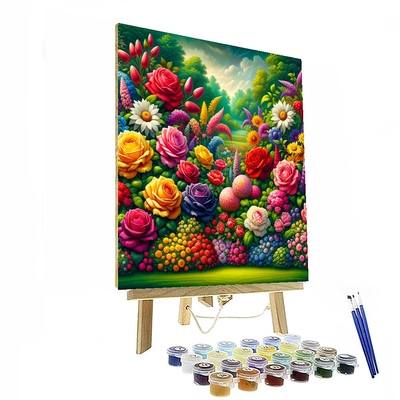 Blooming Floral Garden Numbered Painting Kits