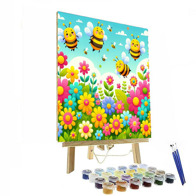 Buzzy Bees In The Garden Numbered Painting Kits