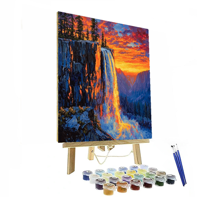 Yosemite Firefall - California Paint By Numbers Art