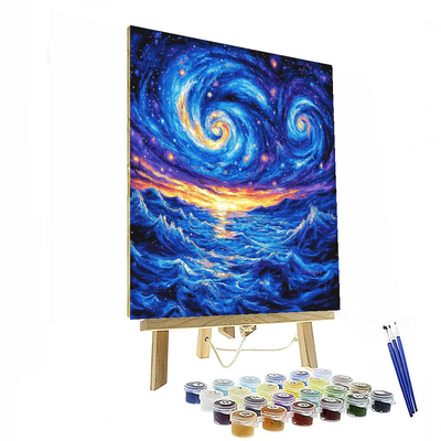 Edvard Munch Inspired Starry Space Adventure  Paint By Numbers Kits