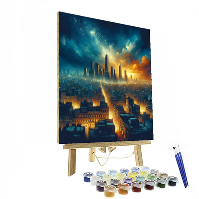 Twinkling City Lights Paint By Numbers Art