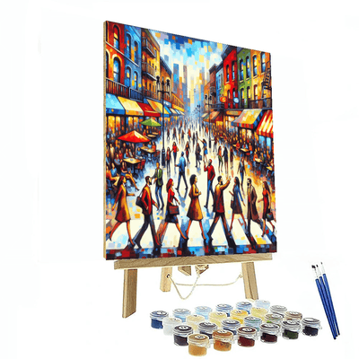 Charming Urban Streetscape Painting By Numbers Kit