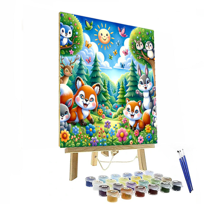 Cute Woodland Friends Paint By Numbers