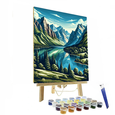 Breathtaking Mountain Retreat Numbered Painting Kits