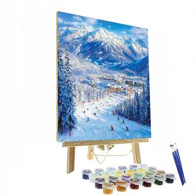 Ski Resort In Whistler Paint By Numbers Kits