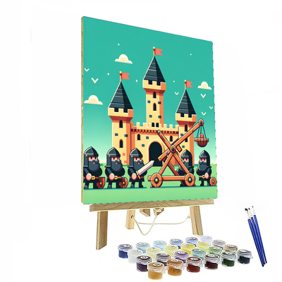 Medieval Castle Siege DIY Paint By Numbers