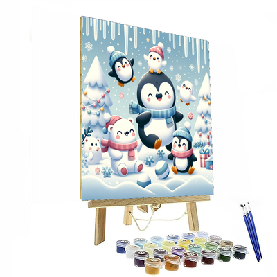 Cuddly Winter Friends Paint By Number