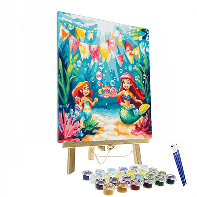 Ariel And Friends Underwater Party - Disney Inspired Paint By Color