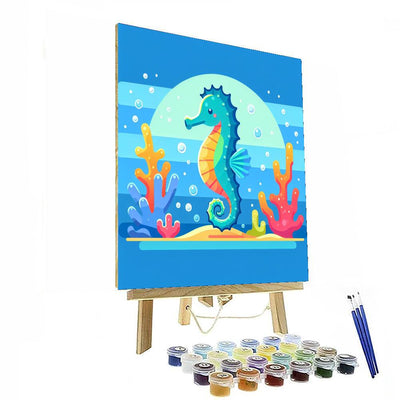 Spunky Seahorse Painting By Numbers Kit