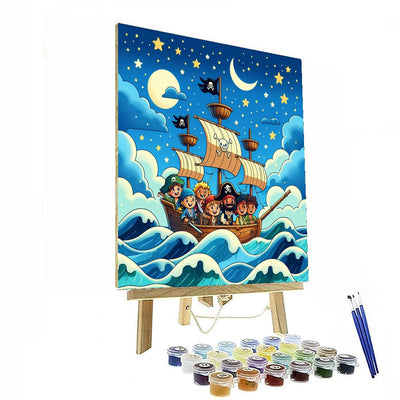 Starlit Pirate Adventure Paint By Numbers Art