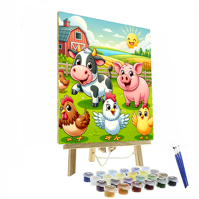 Jolly Farm Animals DIY Paint By Numbers