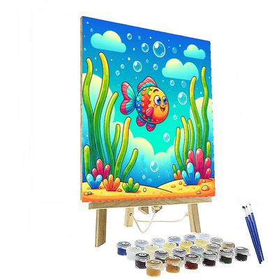 Colorful Rainbow Fish Numbered Painting Kits