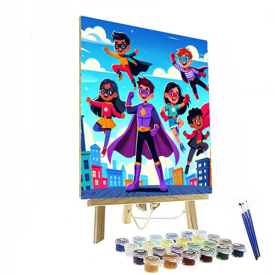 Creative Superhero Adventures DIY Paint By Numbers