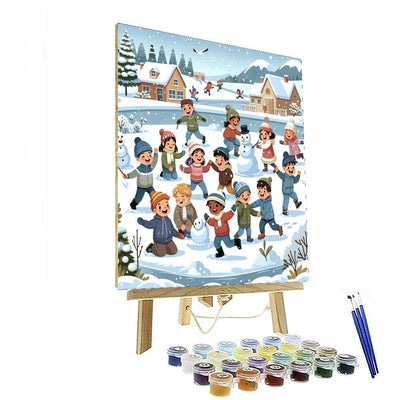 Winter Wonderland Play Paint By Numbers Art