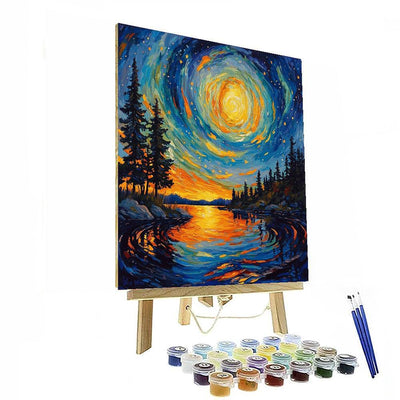 Vincent Van Gogh Inspired Van Gogh's Aurora Dreamscape  Numbered Painting Kits