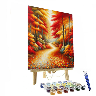 Autumn Leaves Stroll Painting By Numbers Kit