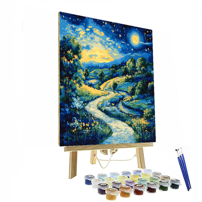 Vincent Van Gogh Inspired Moonlit Pathways  Paint By Numbers Art