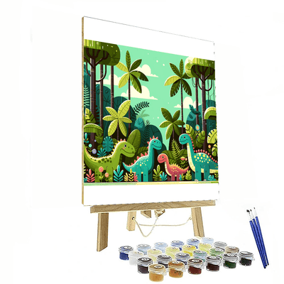 Dino Exploration Paint By Numbers Art