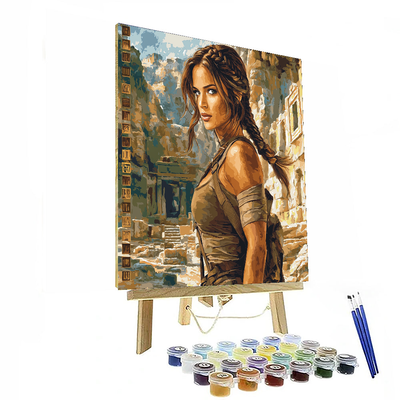 Angelina Jolie: The Adventurous Spirit Of Lara Croft Paint By Numbers