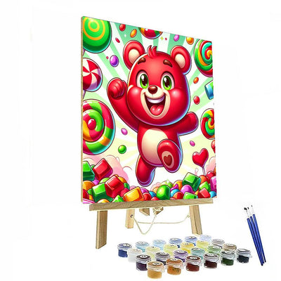 Bouncing Candy Gummy Bear Number Painting