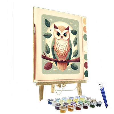 Wise Owl's Woodland Wisdom Paint By Number