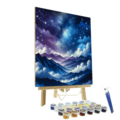 Majestic Night Mountain View Paint By Numbers