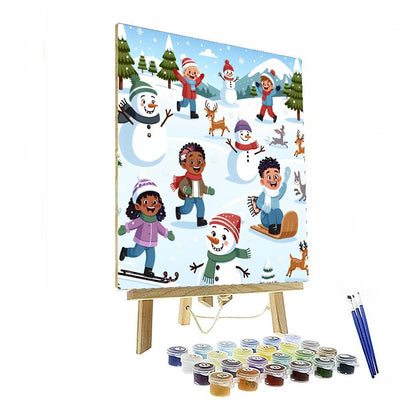 Joyful Snowy Adventures Paint By Number