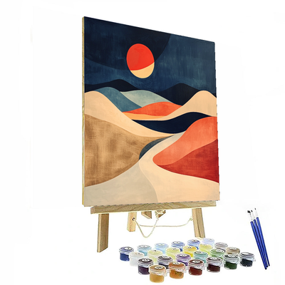 Wassily Kandinsky Inspired Abstract Desert Mirage  Paint By Color