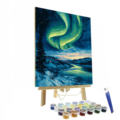 Edvard Munch Inspired Aurora Borealis  DIY Paint By Numbers