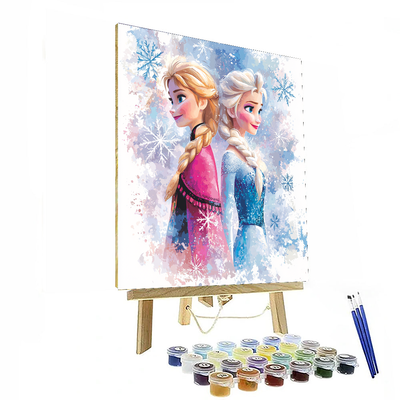 Frozen's Anna And Elsa Harmony - Disney Inspired Paint By Numbers