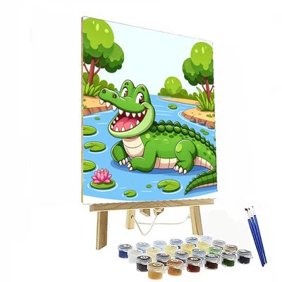 Gigantic Crocodile Painting Number Kit