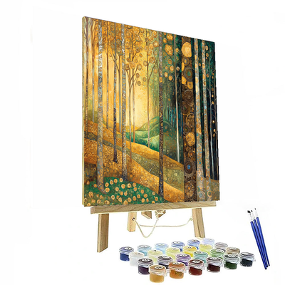 Gustav Klimt Inspired Forest Of Dreams  Numbered Painting Kits