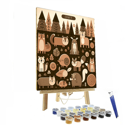 Forest Harmony Gathering Painting By Numbers Kit