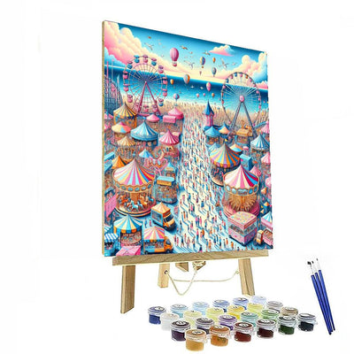 Whimsical Seaside Carnival Numbered Painting Kits